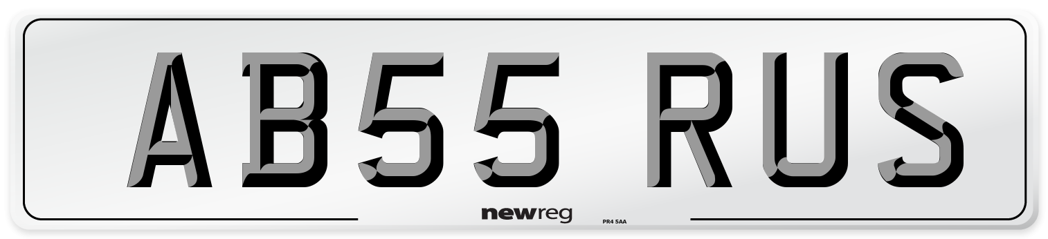 AB55 RUS Number Plate from New Reg